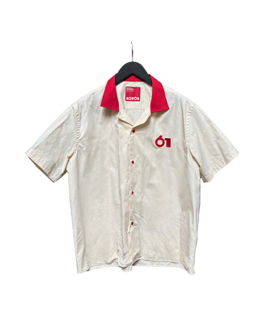 LOT61 Work Shirt 'Camp Collar' — Cream/Red